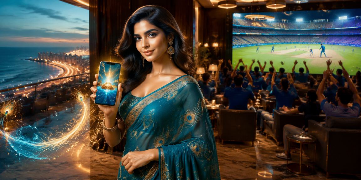 Indian player placing cricket bets on mobile device